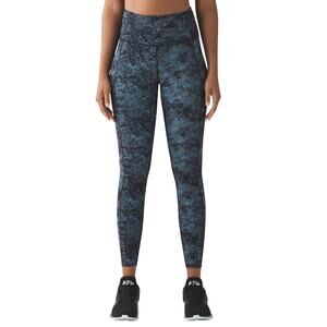 Lululemon Fast And Free 7/8 Tight Fairisle Multi Black Size 4 Leggings